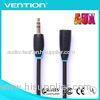 Male to Female Custom Aux Audio Cable Blue and Black Audio Cables for Computer