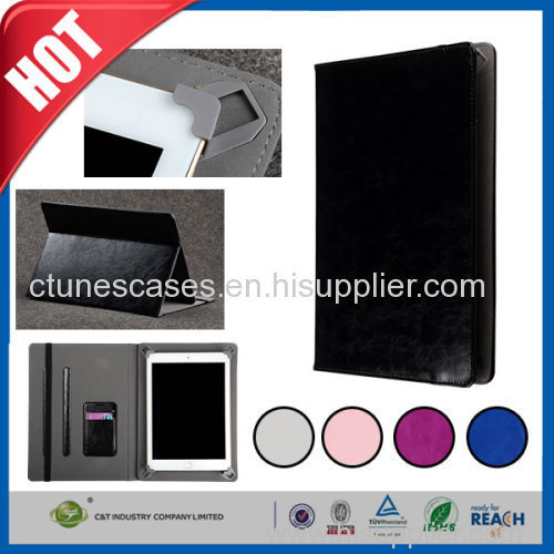 C&T 2014 new adjusted stand leather Flip Stand Cover with Card Slots for ipad air 2