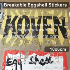 Spot colors printed vinyl egg shell stickers from Minrui