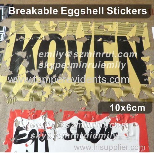 Spot colors printed vinyl egg shell stickers from Minrui