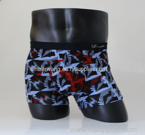 Cotton Spandex Mens Boxer Short in a retro look print