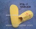 Yellow Pulled Hair Fabric Disposable Hotel Slippers With Dotted Fabric Sole