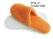 Orange Disposable Hotel Velvet Slippers Women , Closed Toe Slippers