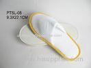 Yellow edge Disposable Hotel Slippers of cotton terry cloth with 5mm sole