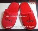 Red Cotton Velour Disposable Hotel Slippers International Eco-Friendly