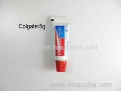 Eco - friendly hotel amenities, mini colgate hotel toothpaste with disposable tooth brush