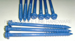 Concrete Screws TapCon Type Philips Flat Head Blue Threaded down to the point