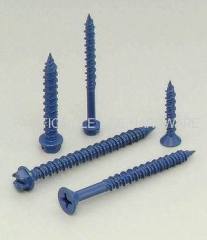 Concrete Screws TapCon Type Philips Flat Head Blue Threaded down to the point