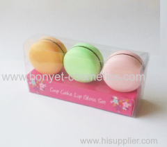 coloful spraying macaron shape lip balm case / cream jar