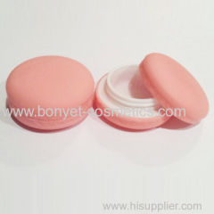 8g colorful macaron shape lip balm/macaron shape cosmetic cream jars