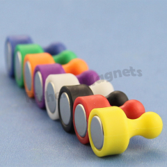 Strong Neodymium Magnetic Push Pins Colored White Board Magnet