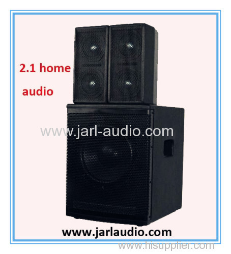 2.1 home audio/2 pcs wooden speakers with 1pc subwoofer