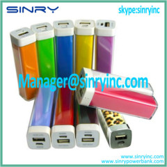 Portable Lipstick 2600mAh Power Bank for Mobile phones PB12