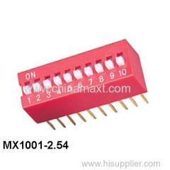 Slide Type 2.54mm Red&Blue DIP Switch