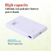 8000mAh new design External power bank