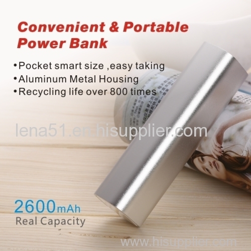 Portable lipstick power bank -2600mAh