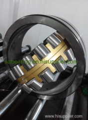 Spherical roller bearing with brass cage