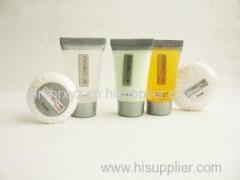 Hotel amenities, tube amenities, 30ml shampooing conditioner, body wash, lotion, soaps