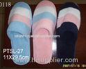 Rainbow coral velvet hotel slippers of closed toe with 5mm EVA sole