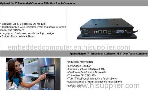 7" Embedded Computer All In One Touch Computer