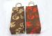 Flexo Printing Red Kraft Colored Paper Bags With Handles / Recycled Paper Bags