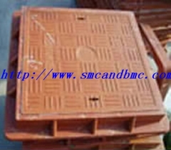 Light weight and strong strength new composite material BMC/FRP square manhole cover