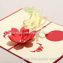 Love and valentine 3d greeting card