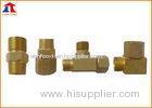 Brass Piping Fitting Cutting Machine Parts Copper Big Tee Joint For Control Panel