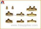 Short Pipe Tee Joint Copper Screw Cutting Machine Parts For Brass Fitting