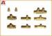 Short Pipe Tee Joint Copper Screw Cutting Machine Parts For Brass Fitting