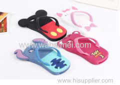 3D silicone slippers phone case covers for iPhone 6 and Samsung