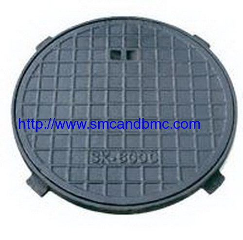 High and low temperature resistance SMC fiberglass round manhole cover