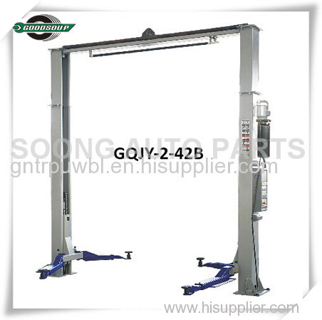 2-post Ga ntry Lift Gqjy-2-42b [iso;ce] Car Lift 4000kg Clear Floor 2 Post Auto/car Lift Double Safety Locks