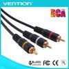 Male to Male 3RCA Audio Video Cables for AV with Plastic Head White / Red / Yellow 6Ft