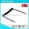 PVC jacket Spring Aux Audio Cable 3.5mm Male to Male Auxiliary Audio Cables for MP3 MP4