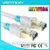 White Bule Cat6a 5m Patch Cord Cable for Computer RJ45 Twisted Pair Double Shielded PVC Jacket