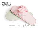 Pink Bowknot Disposable Hotel House Slippers For Women , Opened Toe Type