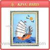 Decoration fabric DIY sailing boat collage for kids craft 30 * 40 cm