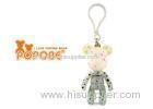 3 Inches POPOBE Bear Luminous Colorful Star Plastic Buckle Key Ring