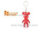 New Custom Wedding Gifts Vinyl Pink POPOBE Bear Keychain , Bag Decoration