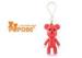 New Custom Wedding Gifts Vinyl Pink POPOBE Bear Keychain , Bag Decoration