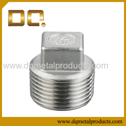 Stainless Steel Threaded Fittings Series Square Plug