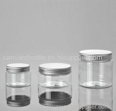 50g-100g-150g-Clear PET plastic lotion jars with aluminium cap