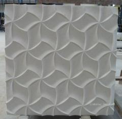 3d cnc interior limestone wallart design