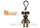 Promotional Plastic Buckle POPOBE Bear Keychain 3" / 8.2cm High Bag Decoration