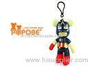 Fashion Plastic Customised Key Chains / 5 Inches POPOBE Bear Key Ring