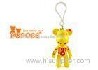 Rotatable Head Small Plastic POPOBE Bear Keychain for Mobile Phone Accessories 3" / 8.2cm