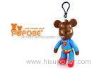 Vinyl POPOBE Bear Customised Key Chains Bag Accessories OEM Design
