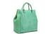 Green Elegance Genuine Leather Shopper Bag Stylish For leisure Activities
