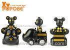Wheels Rotatable 2 Inches PVC POPOBE Bear Toy Car For Table Decor